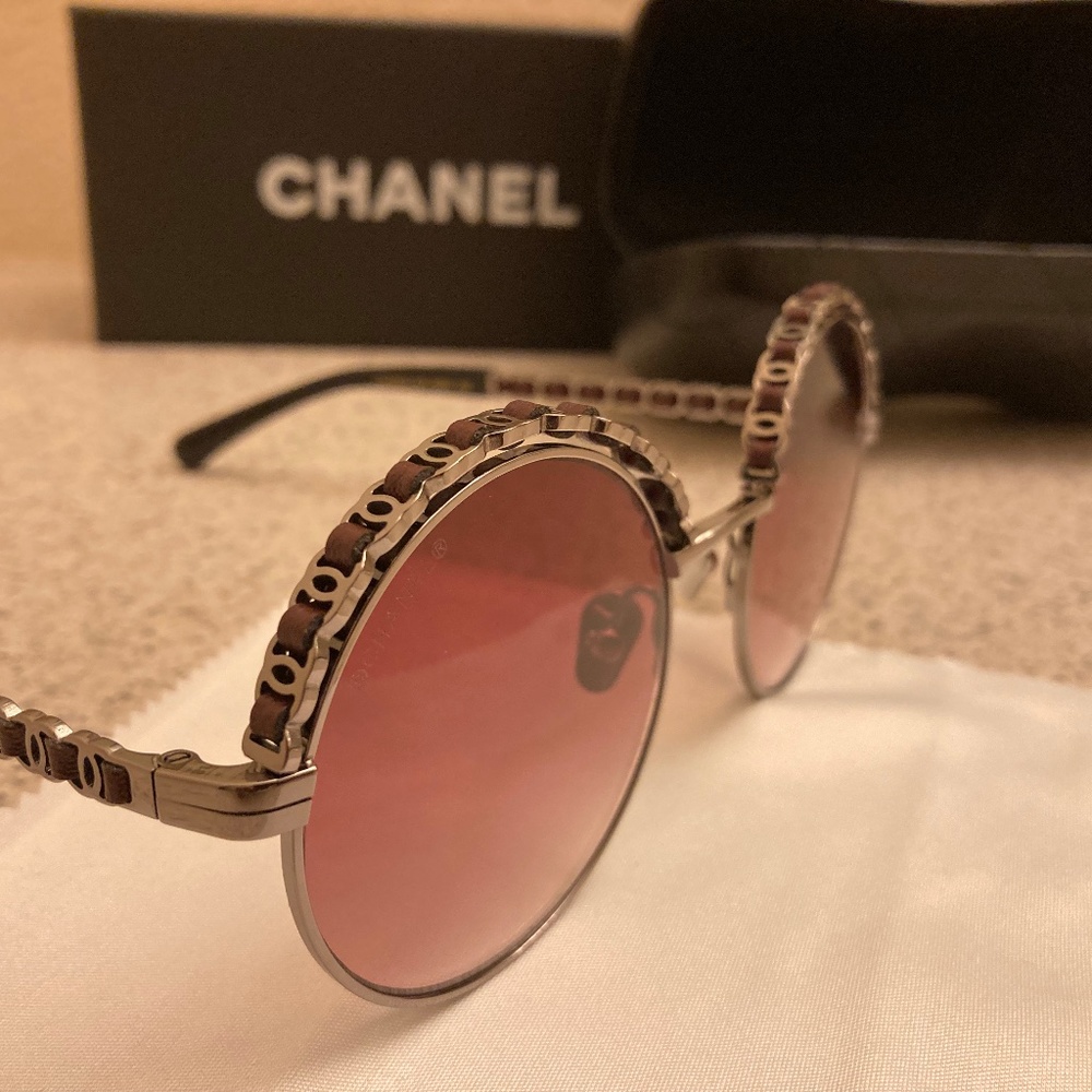 Chanel Round Metal Sunglasses
